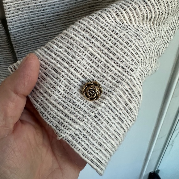 Halogen Open Front V-Neck Jacket, white/ Grey Tweed, Women's Size XL - Picture 2 of 4